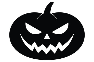 evil pumpkin expression vector icon