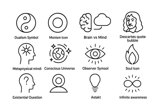 Symbols of consciousness and philosophy: icons of mind, awareness, and existence