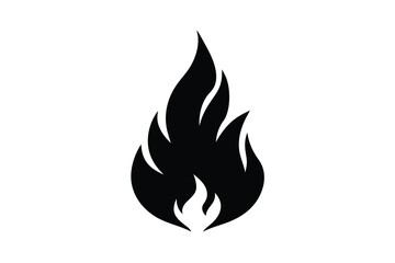 fire spell silhouette vector icon