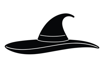 floating witch hat vector icon