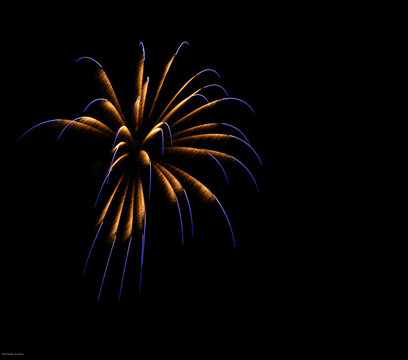 Fireworks explode over Lake Hartwell in Clemson, SC at the annual Fourth of July event in 2025. 