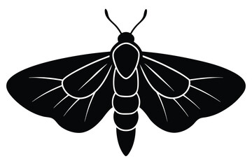 giant moth silhouette vector icon