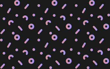 Circle Black Colorful Patterns Background
