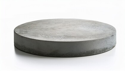 empty round concrete podium isolated on a white or white background