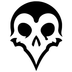 Penguin skull silhouette