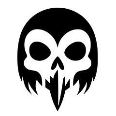 Penguin skull silhouette
