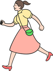 girl in a pink dress