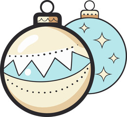 Fototapeta premium christmas baubles vector illustration