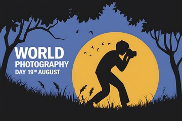 A photographer is taking a picture on world photography day, august 19