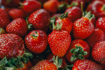 Fresh red strawberry background. Strawberries close-up, high resolution photography. 
