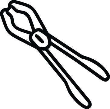 black outline pliers tool clip art preview