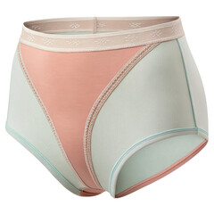 Stylish and comfortable modern women's panty in peach and mint colors with textured details for fashion and lingerie