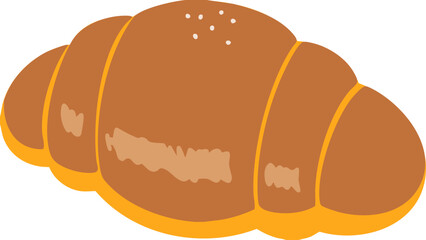 vector illustration of bread with butter