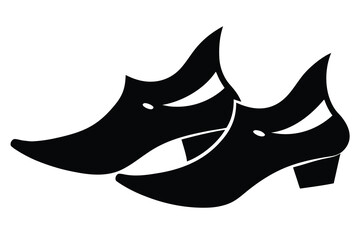 witch shoes vector icon