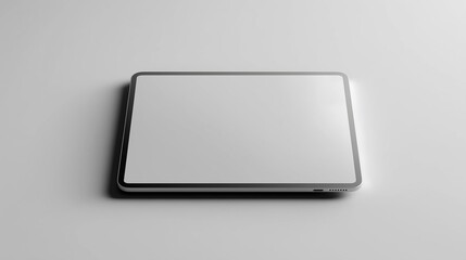 Modern tablet mockup with minimalist design and soft shadows, perfect for showcasing apps, websites, and digital content presentations