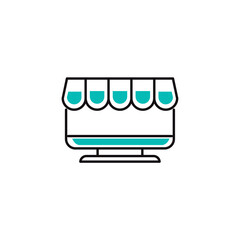 Fashion clothing shopping and trading vector icon