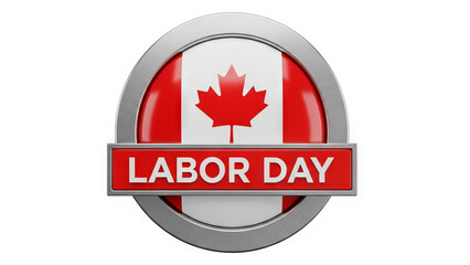 Canadian Labor Day Celebration Red Maple Leaf Design
