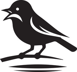 bird on a branch silhouette 