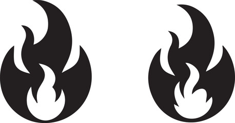 vector illustration of a fire silhouette 