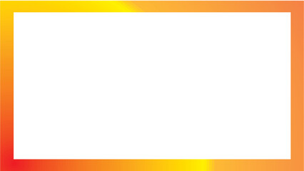 Abstract Orange and Yellow Gradient Frame Border Design Element