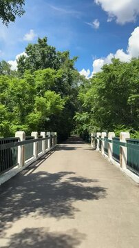 Biking the Seminole Wekiva Trail near Sanlando Park in Altamonte Springs just north of Orlando, Florida