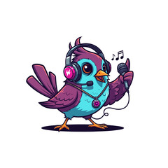 Cute Bird Icon Cartoon very cool