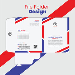 corpurate file folder design with colorful template