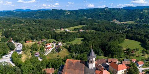 Fototapeta premium Above Haloze: View from Ptujska Gora