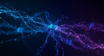 Quantum Synapse Web - Luminous Neural Network with Cosmic Data Nodes AI-Generated