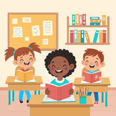 children in classroom