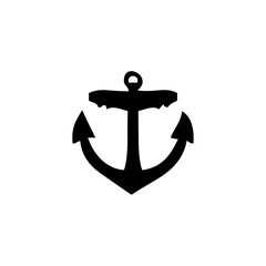 black vector anchor logo
