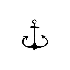 black vector anchor logo