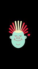 Thoughtful Expression: A unique illustration captures the essence of contemplation, with creative details such as an open mind and loving emotions, evoking a feeling of introspection and clarity.