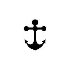 black vector anchor logo