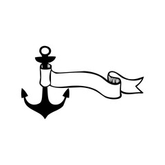 black vector anchor logo © Manjadda