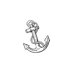 black vector anchor logo