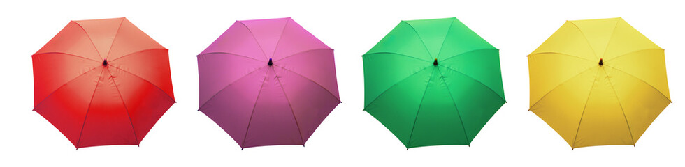 Mockup template a set colorful umbrellas blank bright Summer sence. Minimal art design mockup  bold...