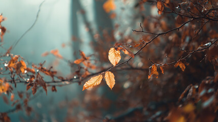 Atmospheric Nature-Inspired Autumn Scene in the Woods