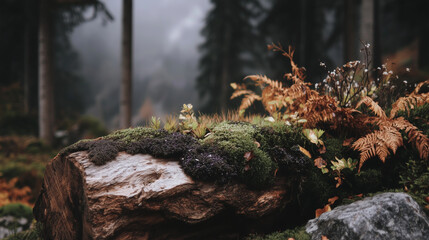 Atmospheric Nature-Inspired Autumn Scene in the Woods