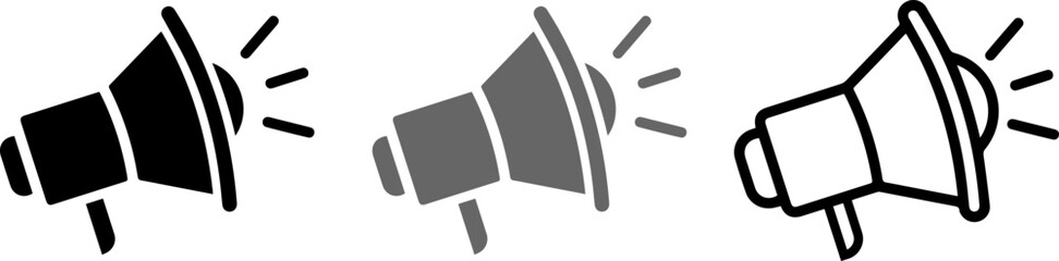 Megaphone Icon – Flat Style Announcement Vector

