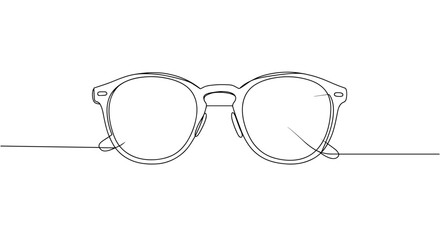 Line art sunglasses on a minimalist background