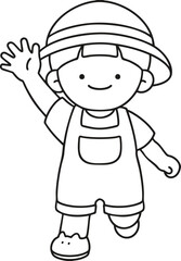 little boy in a hat