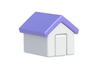House isolated on white background. Real estate. 3d render