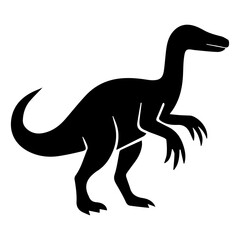 Silhouette of a long-necked dinosaur, prehistoric creature illustration