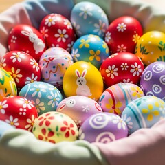 colorful easter eggs