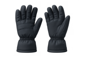 Warm gloves protecting hands from cold weather, perfect for winter sports and outdoor activities