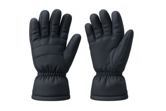 Warm gloves protecting hands from cold weather, perfect for winter sports and outdoor activities