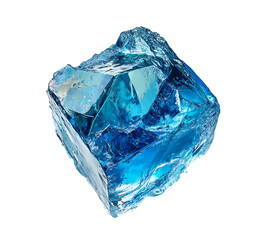 Obraz premium Blue ice cube - PNG