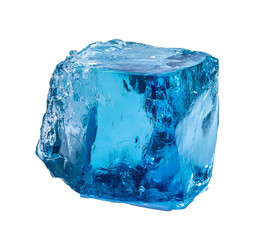 Obraz premium Blue ice cube - PNG