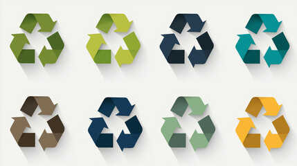 Colorful recycle symbol promoting environmental awareness and sustainable practices